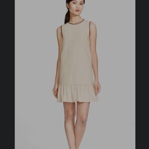 KATE SPADE NWT HAVANA DROP WAIST LEATHER TRIM DRESS SIZE 10